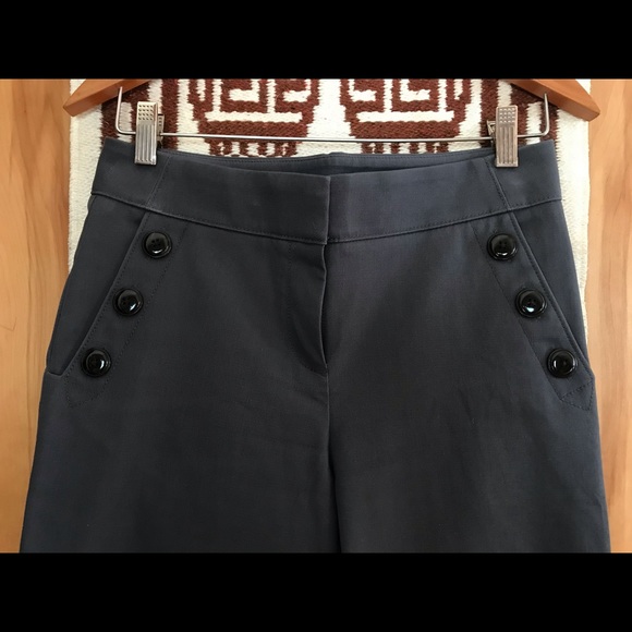 LOFT Navy Wide-Legged Sailor Pants EUC - Picture 5 of 12